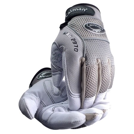 Pip Multi-Activity Glove with Padded Deerskin Leather Palm and Gray AirMeshBack 2970-5